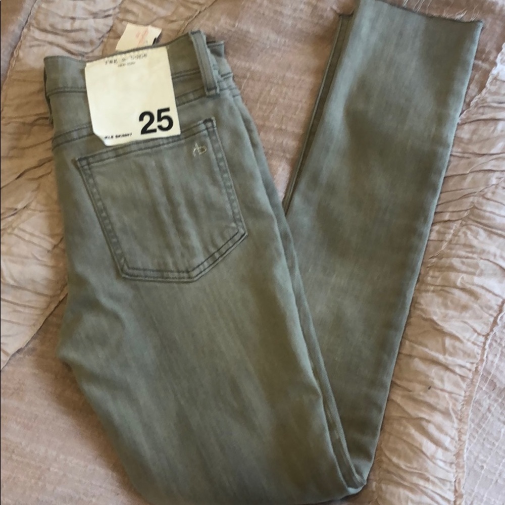 NWT Rag & Bone ankle skinny grey jeans